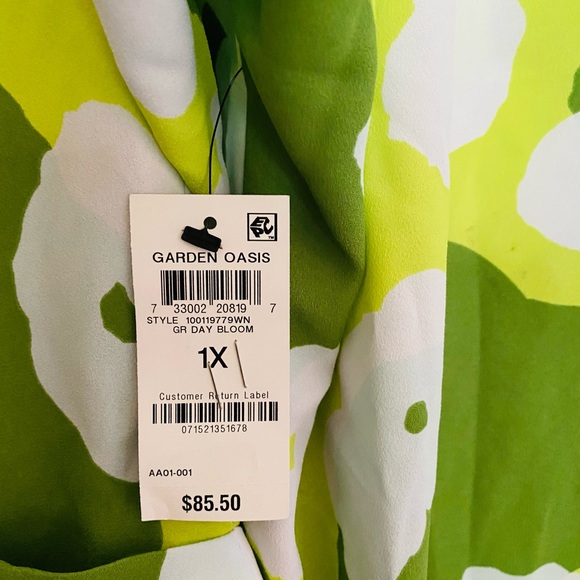 Alfani garden oasis Printed Swing Top - Picture 3 of 3